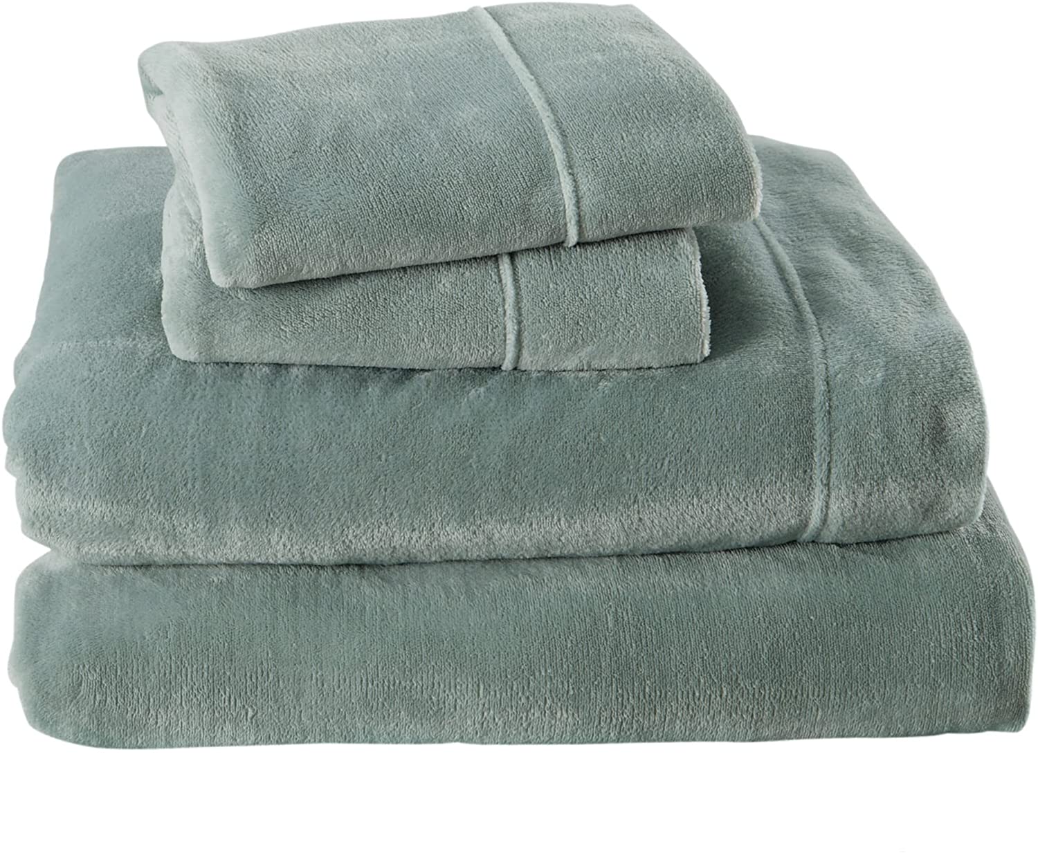 Price:$59.99 Fleece Extra Soft Cozy Velvet Plush Sheet Set. Deluxe Bed Sheets with Deep Pockets. Velvet Luxe Collection (Twin, Jade) : Home & Kitchen