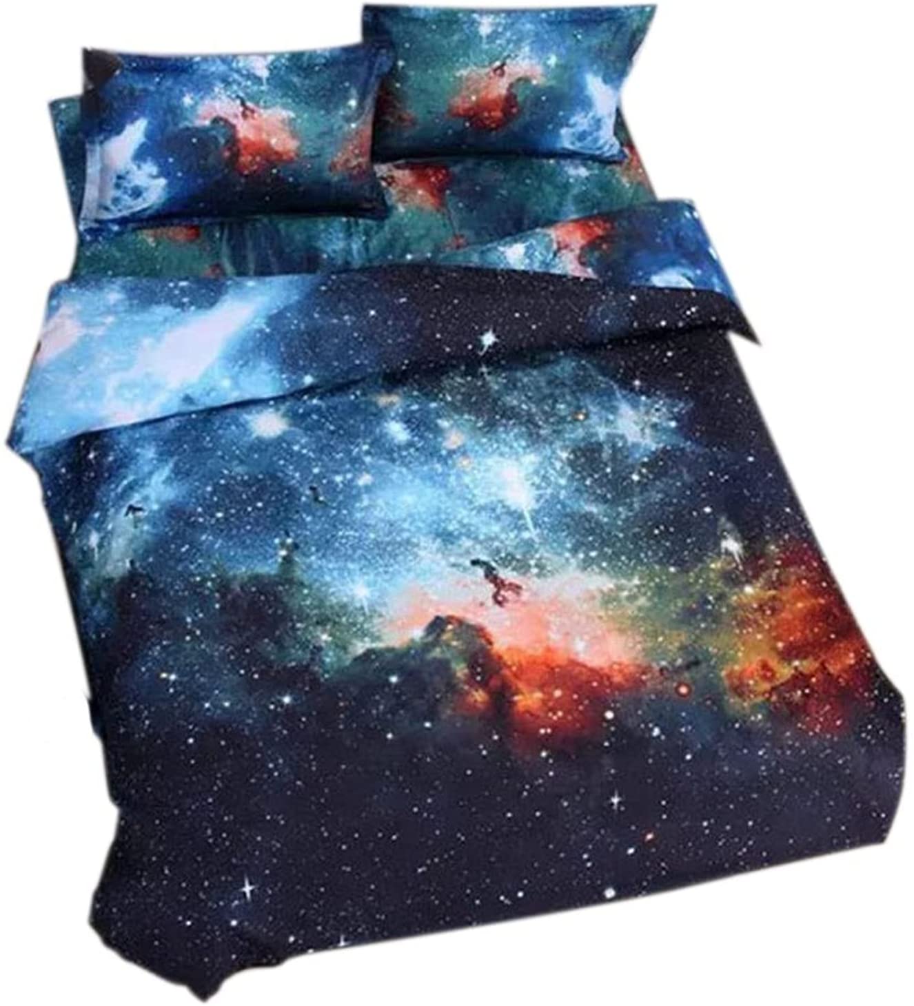 Price:$37.99 3D Galaxy Bedding Sets Twin Size for Kids, Galaxy Duvet Cover Sets 4-Piece (Galaxy A, Twin) : Home & Kitchen