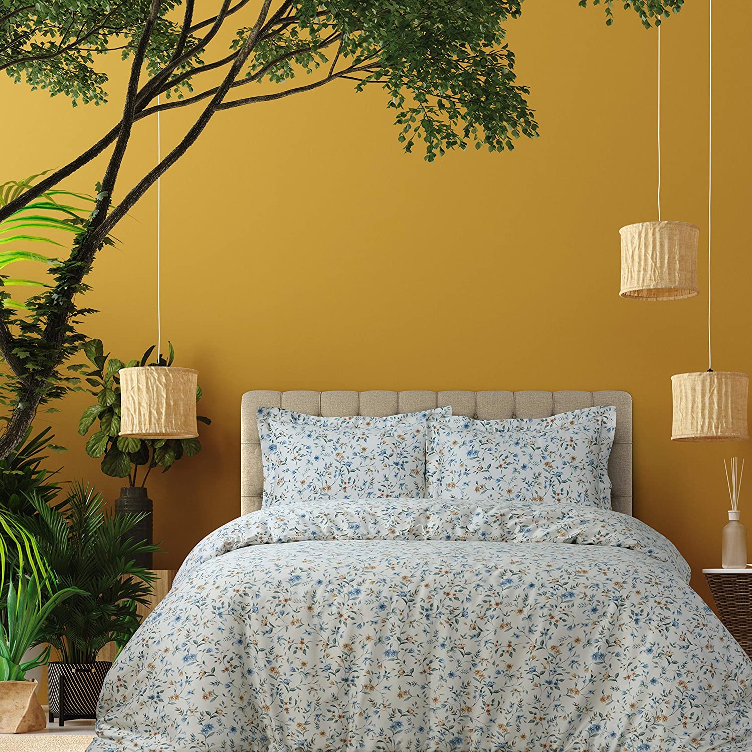 Price:$81.15 HOME Carolina 300 Thread Count Organic Cotton Oversized Duvet Set King - Cream (Model: CARORGDUVKICR) : Home & Kitchen