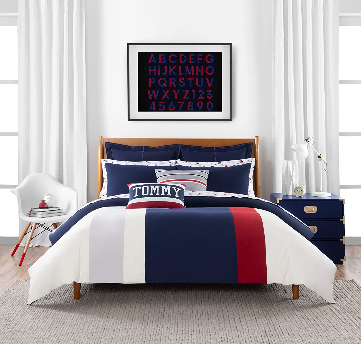 Price:$129.87 Hilfiger Clash of 85 Stripe Duvet Cover Set, King, Multi : Everything Else