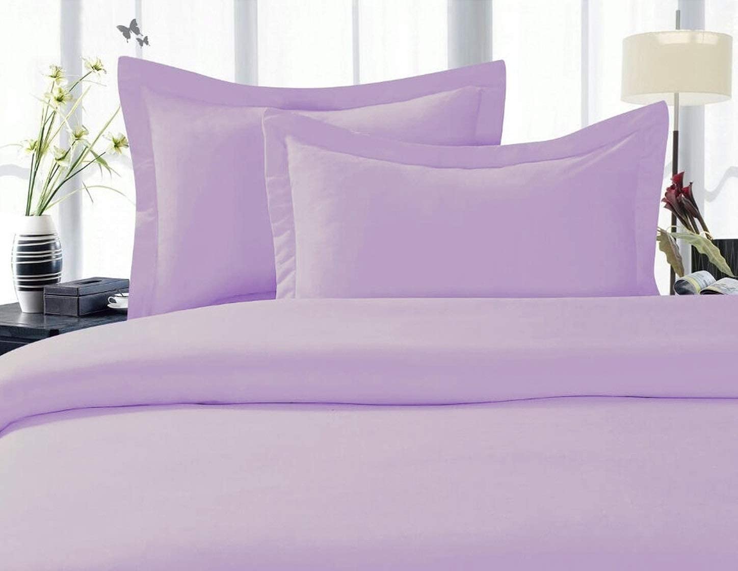 Price:$22.99 Linen Best, Softest, Coziest Duvet Cover Ever! 1500 Thread Count Egyptian Quality Luxury Super Soft Wrinkle Free 3-Piece Duvet Cover Set , King/Cali King, Lilac : Home & Kitchen