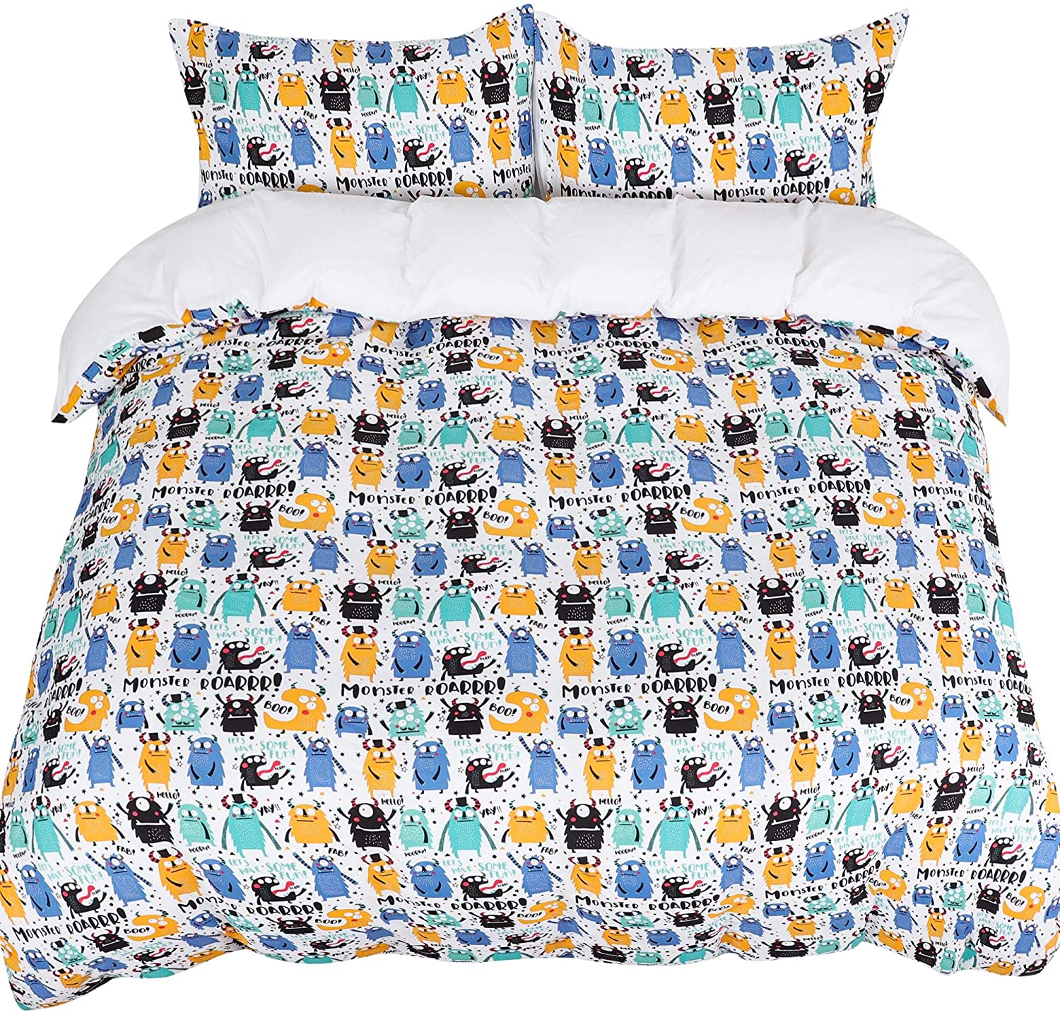 Price:$18.99 Kids Duvet Cover Set 3 Piece Bedding Set Soft Fade & Wrink Dinosaur Print with 2 Pillowcases Full : Home & Kitchen
