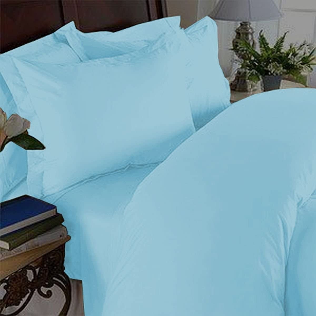 Price:$30.17 Comfort 3 Piece 1500 Thread Count Luxury Ultra Soft Egyptian Quality Coziest Duvet Cover Set, King/California King, Aqua Blue : Home & Kitchen