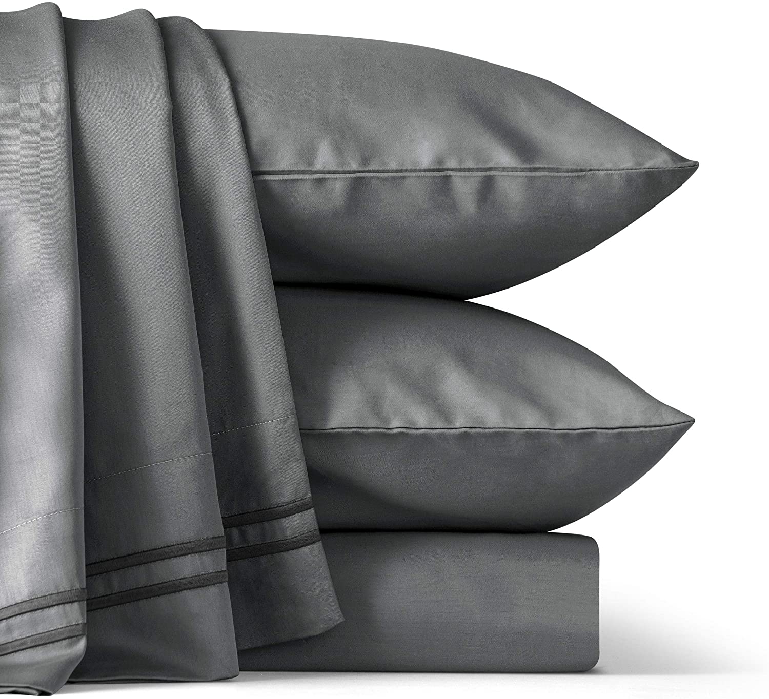 Price:$74.89 Bedding Duvet Covers 3 PCS Bed Covers Sets Silky Tencel Premium Cotton Bed Set with Button Closure King/CK 2 Pillowcases Ultra Soft Lightweight Hotel Quality (King/CK,Gray) : Home & Kitchen