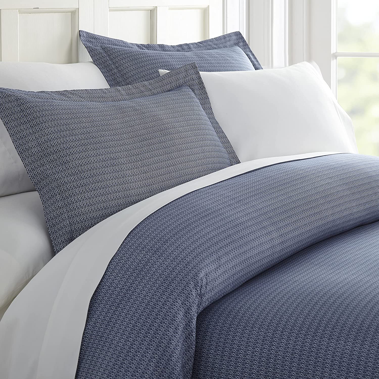 Price:$31.18 Market Premium Blue Diamond 2 Piece Duvet Cover Set Patterned, Twin : Home & Kitchen