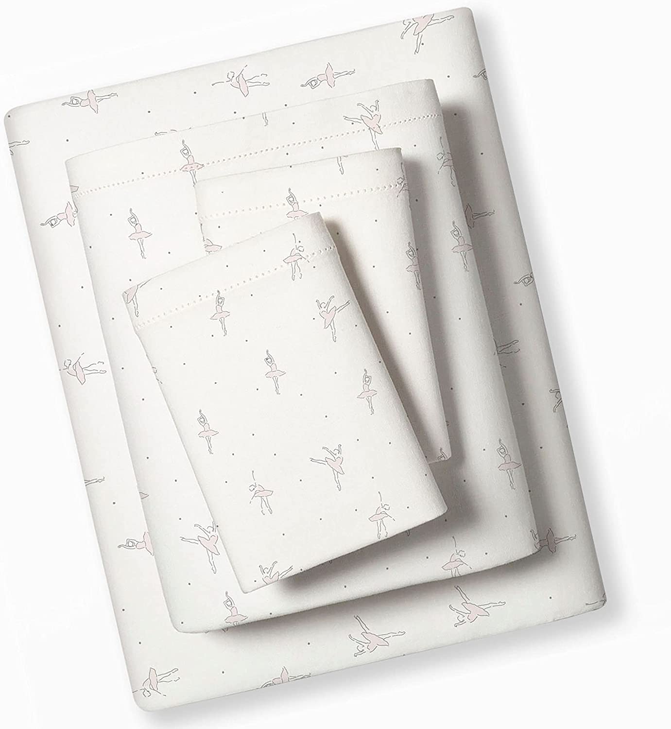 Price:$84.99 Organics Organic Sheet Set (4 Piece) GOTS Certified Organic Cotton Sheet Set Dreamy Soft Fitted Sheet, Flat Sheet 2 Pillowcases Toddlers Kids Girls Room (Twin, Ballerina) : Home & Kitchen