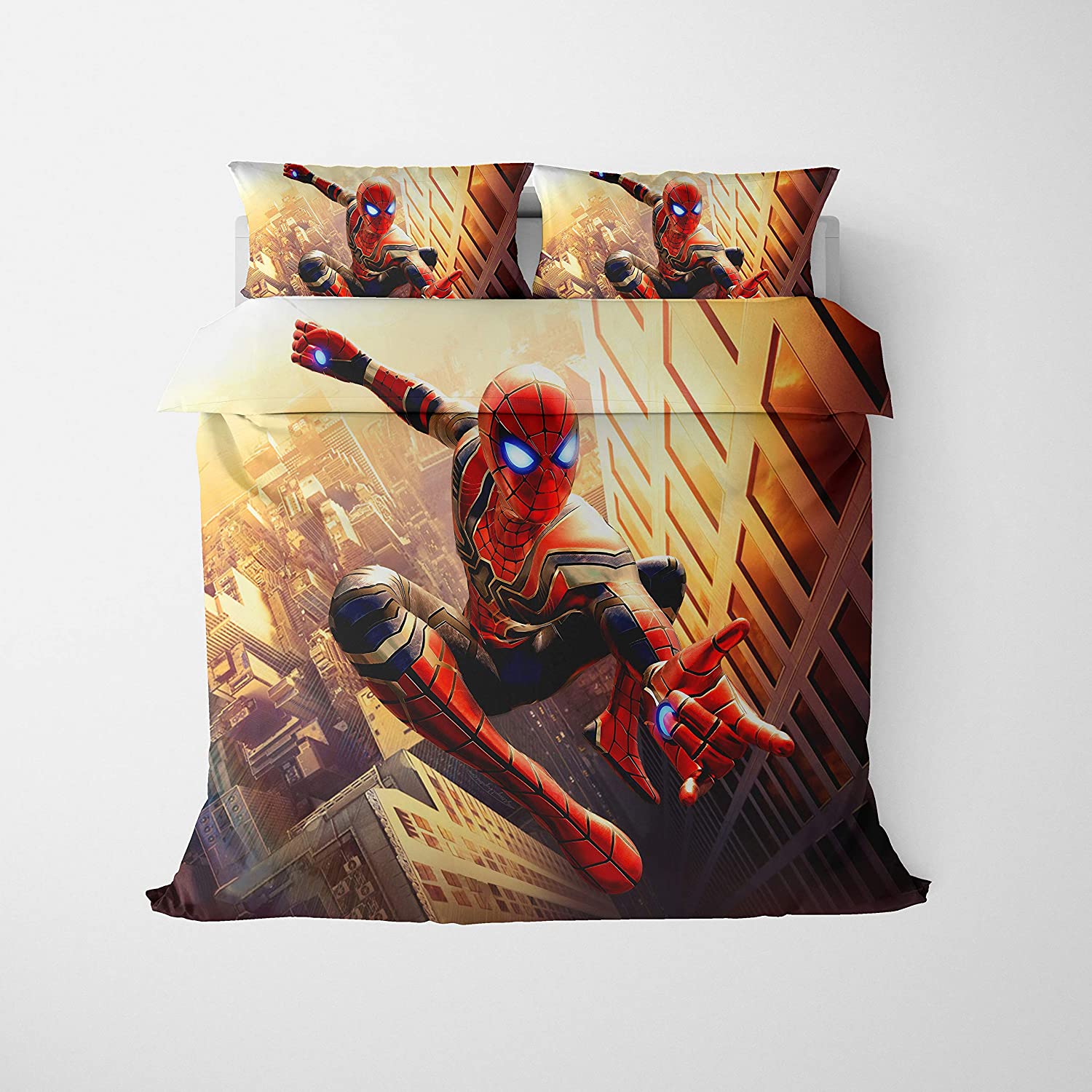 Price:$38.99 Spider-Man Duvet Cover Set - 3 Piece Bedding Sets 3D Printed for Kids Boys Girls Comforter Cover,1 Duvet Cover + 2 Pillowcases : Home & Kitchen