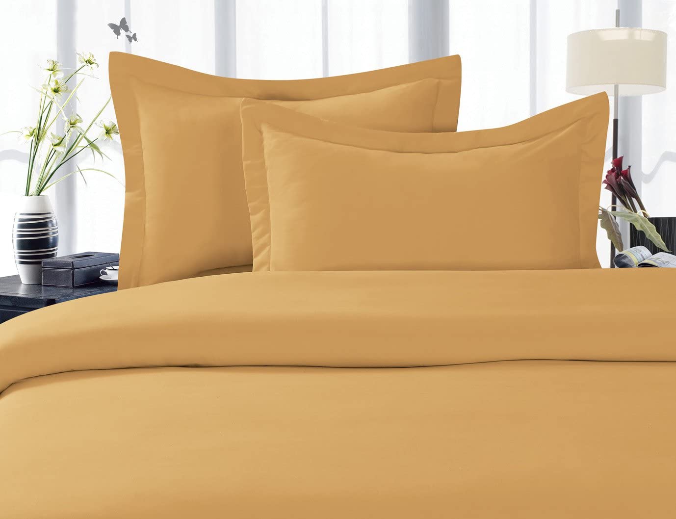 Price:$22.99 Linen Best, Softest, Coziest Duvet Cover Ever! 1500 Thread Count Egyptian Quality Luxury Super Soft Wrinkle Free 3-Piece Duvet Cover Set , Full/Queen, Camel-Gold : Home & Kitchen