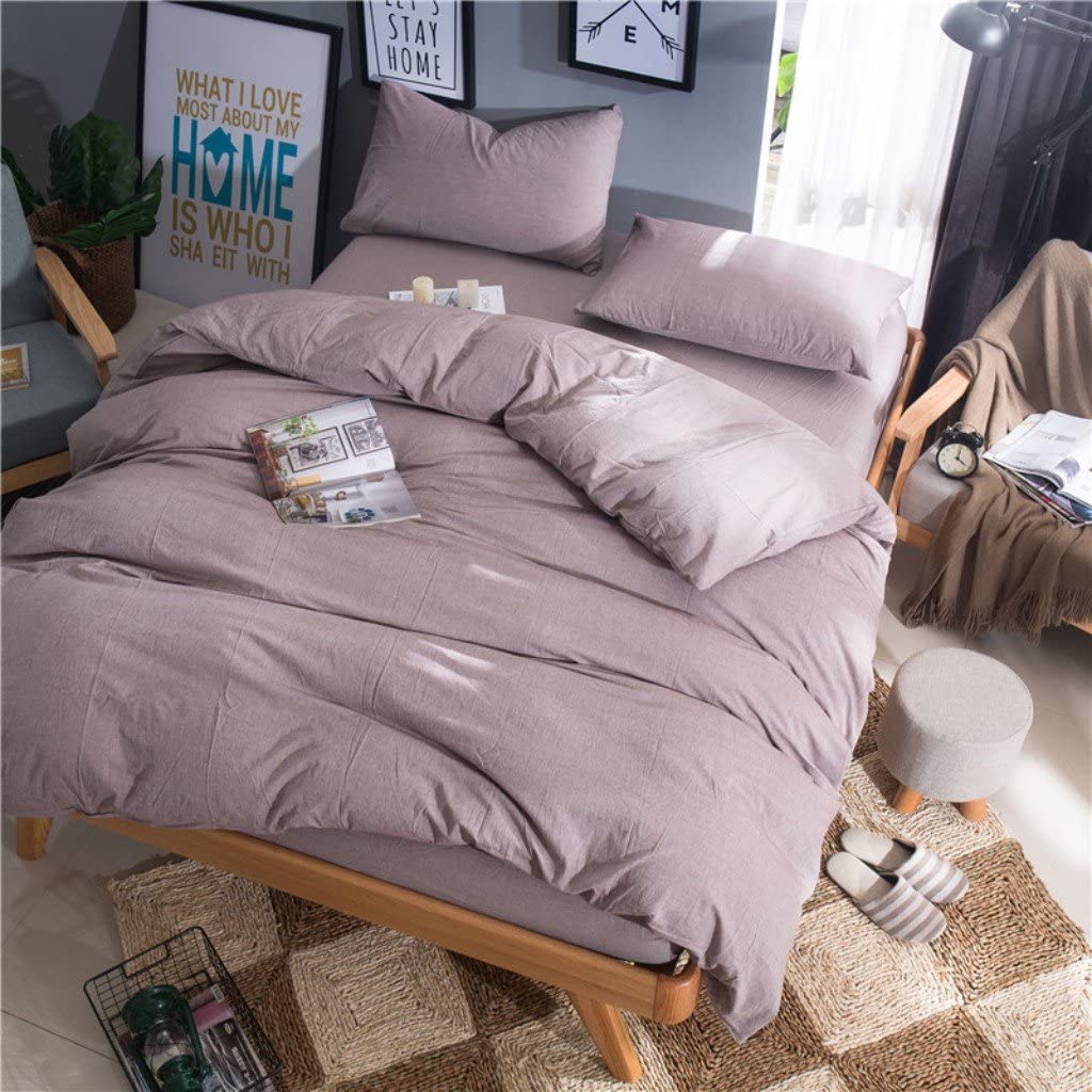 Price:$25.99 Homie Luxurious 100% Egyptian Washed Cotton Duvet Cover 3pc Solid Color Bedding Set with Zipper Closure - Super Soft, Breathable, Fade Resistant and Extremely Durable (King, Pale Mauve) : Home & Kitchen