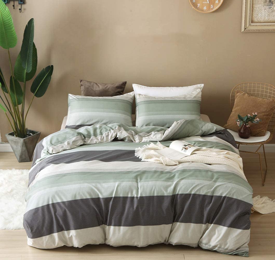 Price:$29.99 Twin Duvet Cover Set Zipper Closure, Kids Bedding Sets Striped Pattern Printed, 2 Pieces Include 1 Microfiber Duvet Cover (68x90 Inches) and 1 Pillow Case (Wavy Line, Twin) : Home & Kitchen