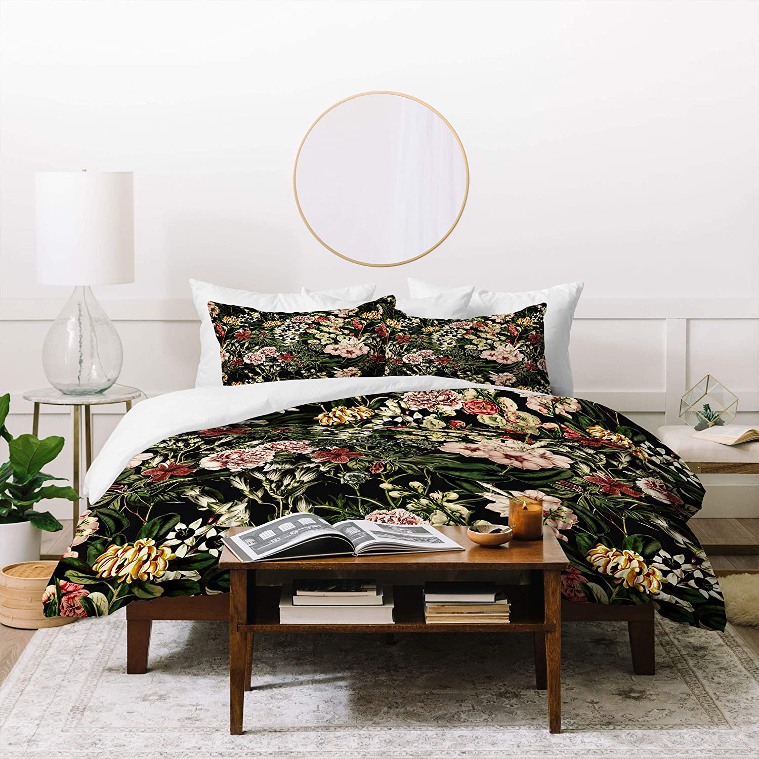 Price:$180.04 Designs Marta Barragan Camarasa Dark Bloom I Duvet Set with Two Pillow Shams, Full/Queen, Multi : Everything Else