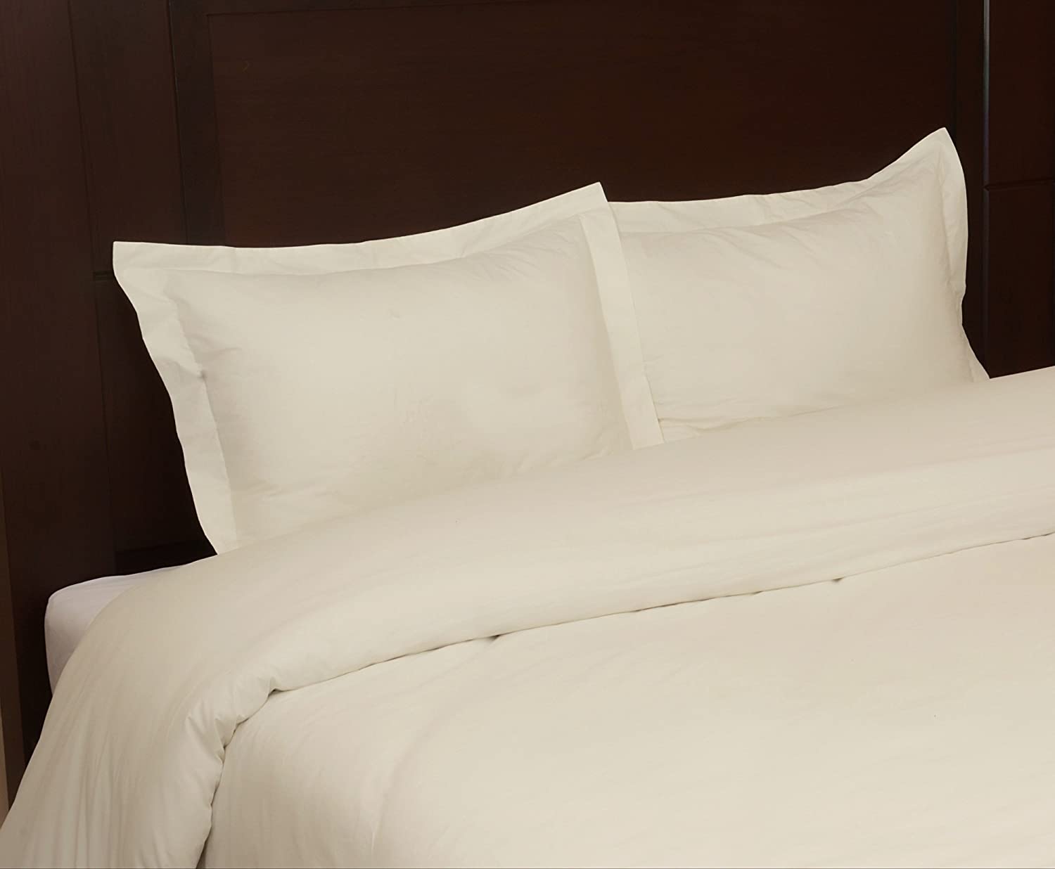 Price:$63.66 Living Egyptian Cotton Percale Solid Duvet Cover Set, Queen, Ivory : Home & Kitchen