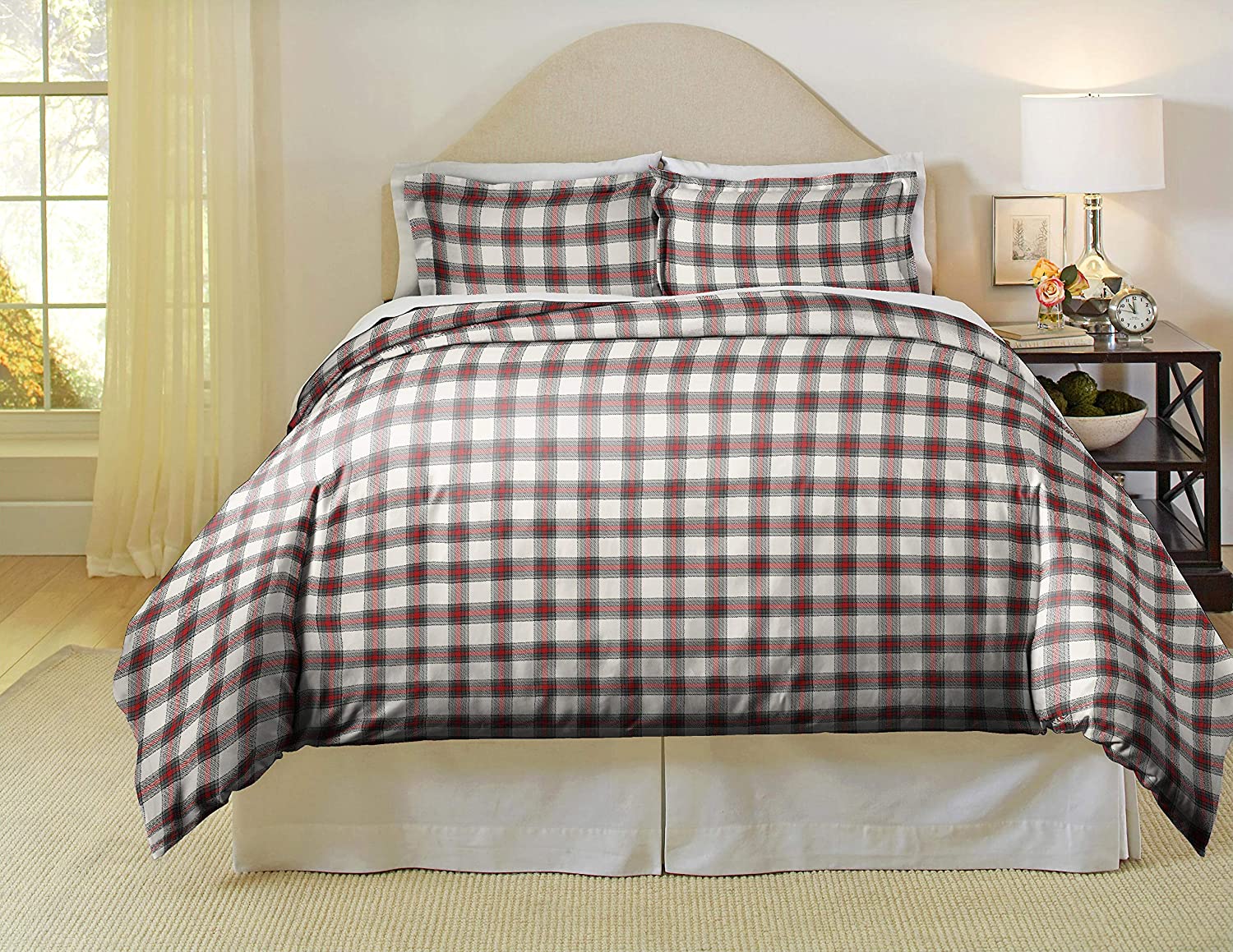 Price:$35.39 180 GSM Luxury Cotton Printed Flannel Duvet Set, Twin/Twin XL, Manchester : Everything Else
