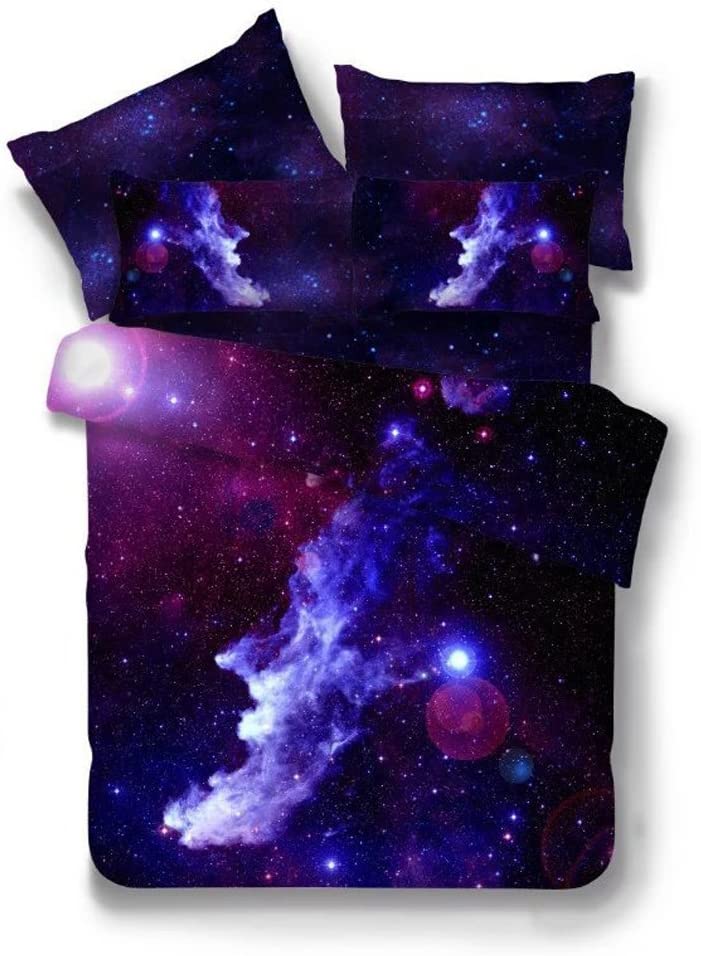 Price:$27.99 Galaxy Print Bedding 3d Cloud Bedding Duvet Cover Set Full (10) : Home & Kitchen
