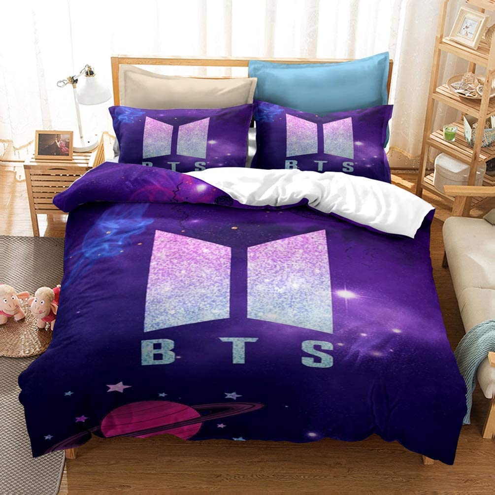Price:$74.99 Bedding Set for Teenagers Duvet Cover Set 3 Pieces Super Soft and Comfortable Duvet Cover Queen Size Comforter Cover Set with Pillows Shams : Home & Kitchen