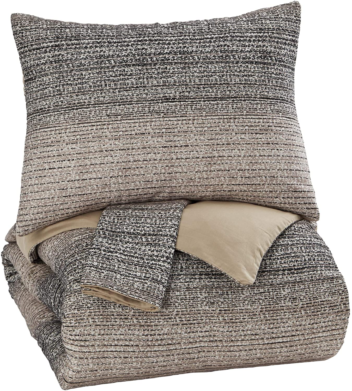 Price:$149.99 Design by Ashley Arturo Traditional Striped Design Duvet Cover with 2 Shams Set, King, Gray : Home & Kitchen