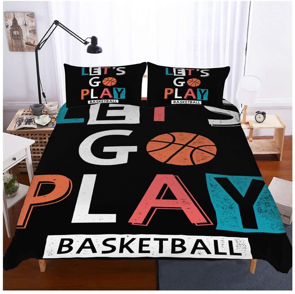 Price:$42.55 Bedding Set Twin Size,3D Sports Duvet Cover Set 2 Piece (1 Duvet Cover 1 Pillowcase) Bedspread for Kids : Home & Kitchen