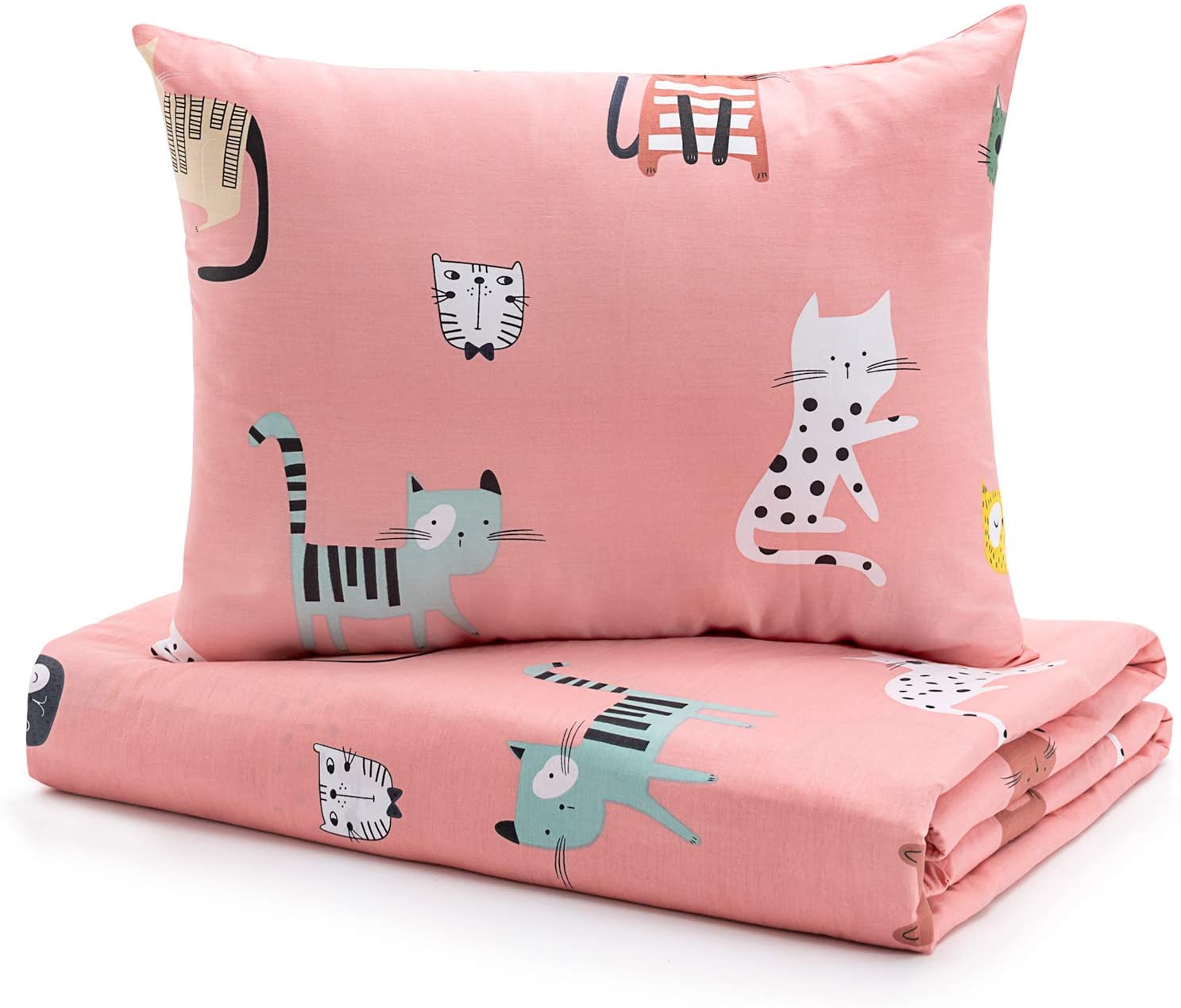 Price:$26.99 Kids Duvet Cover Set for Kids Weighted Blanket, 100% Cotton, 2 Pieces Toddler Bedding Set Gift for Boys and Girls, 36 x 48 Inch, Pink Cat : Home & Kitchen