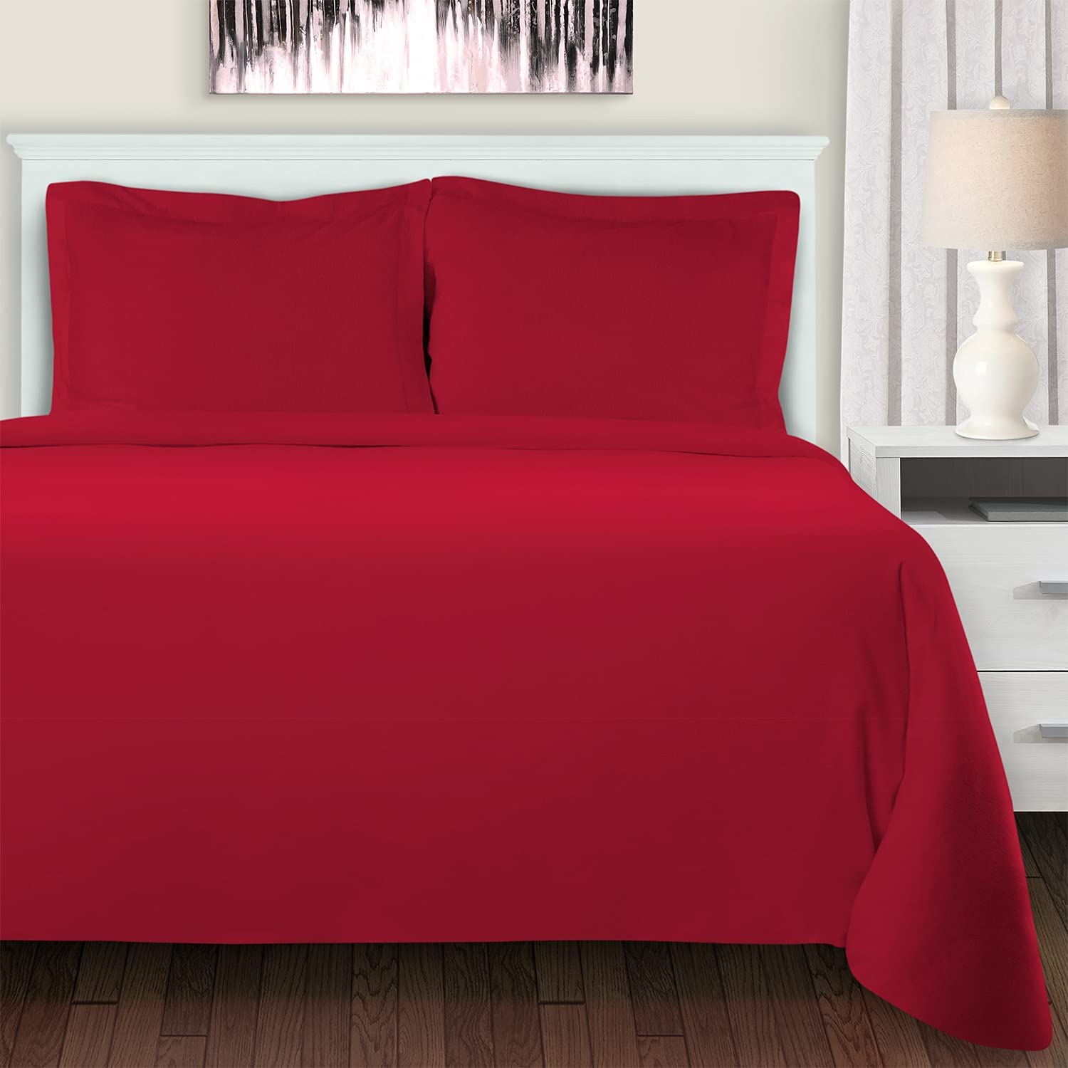Price:$35.99 Extra Soft Reversible Duvet Cover Set, Burgundy Solid, Twin : Everything Else