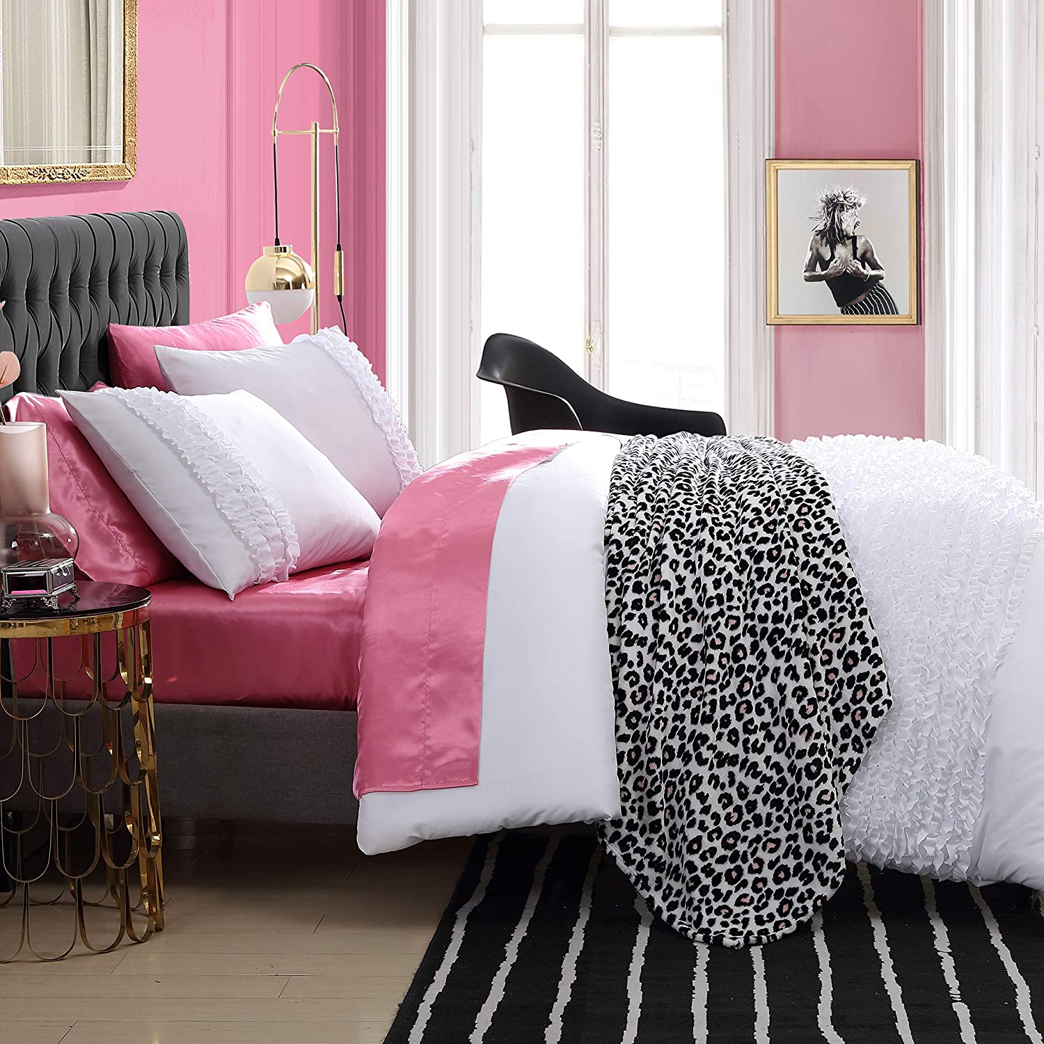 Price:$34.97 Johnson | Romantic Ruffles Collection | Duvet Cover Set - Reversible & Wrinkle-Resistant Bedding with Zipper Closure, Includes Matching Sham, Twin, White : Home & Kitchen
