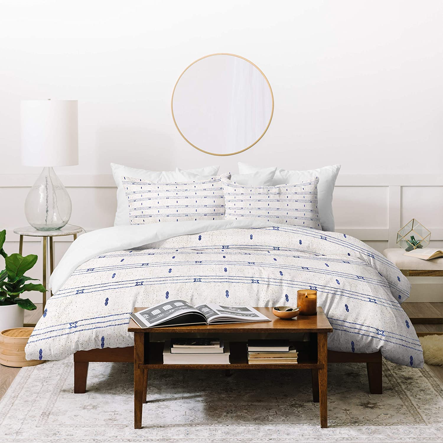Price:$203.42 Designs Holli Zollinger French Linen Stripe Duvet Set with Two Pillow Shams, King, Neutral : Home & Kitchen