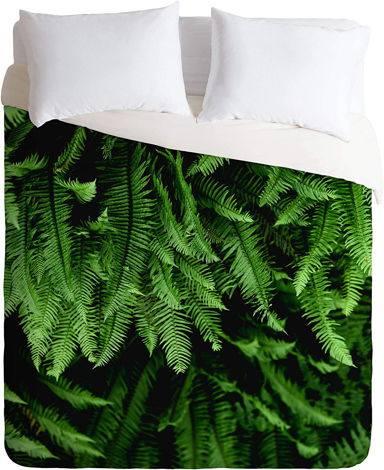 Price:$179.00 70366-dvqsek Nature Magik Pacific Northwest Forest Ferns Duvet Set with Pillowcase(s), King, Green : Home & Kitchen