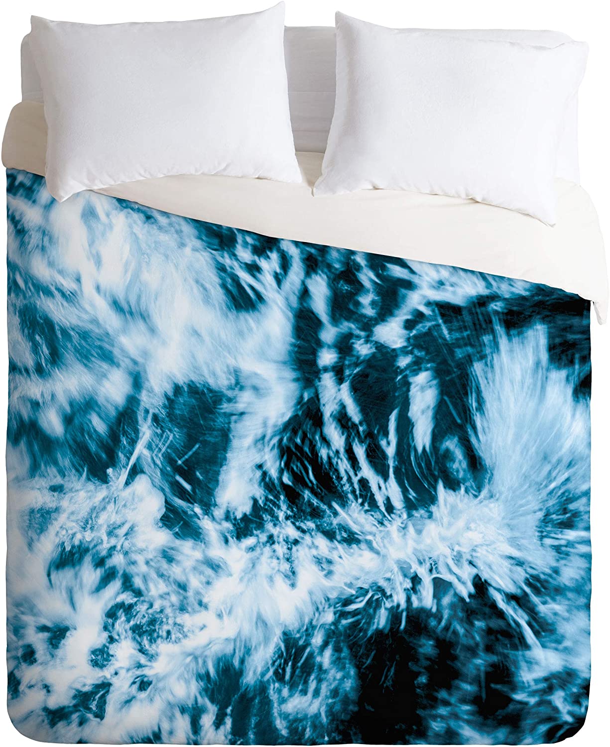 Price:$129.00 70467-dvwset Nature Magik Turquoise Waves Duvet Set with Pillowcase(s), Twin/XL, Blue : Home & Kitchen