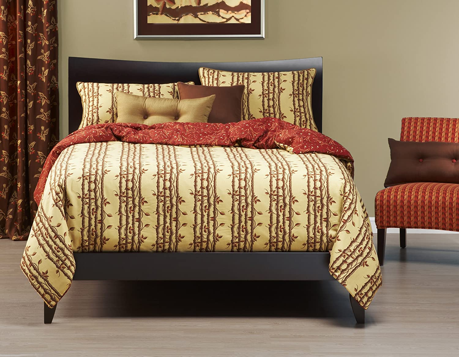 Price:$410.00 6-Piece Wild Berries Duvet Set, Queen : Home & Kitchen