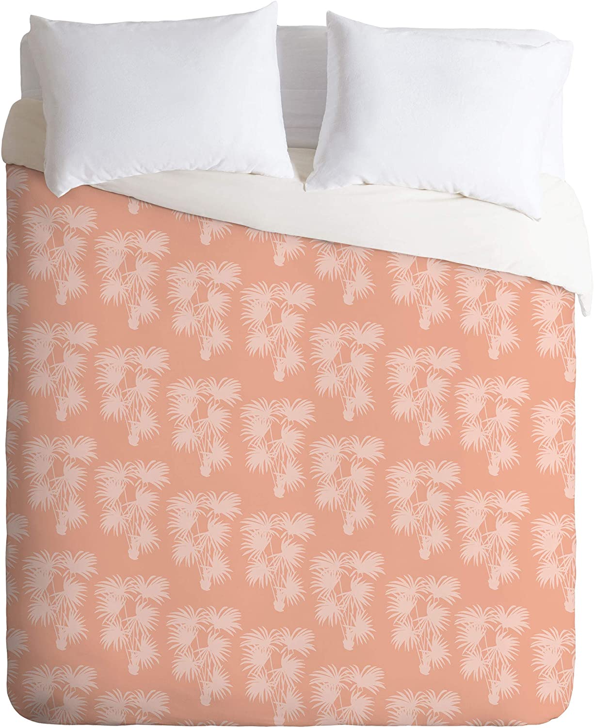 Price:$149.00 73484-dvwseq Beshka Kueser Palm Silhouette Peachy Pink Duvet Set with Pillowcase(s), Queen/Full, Pink : Home & Kitchen