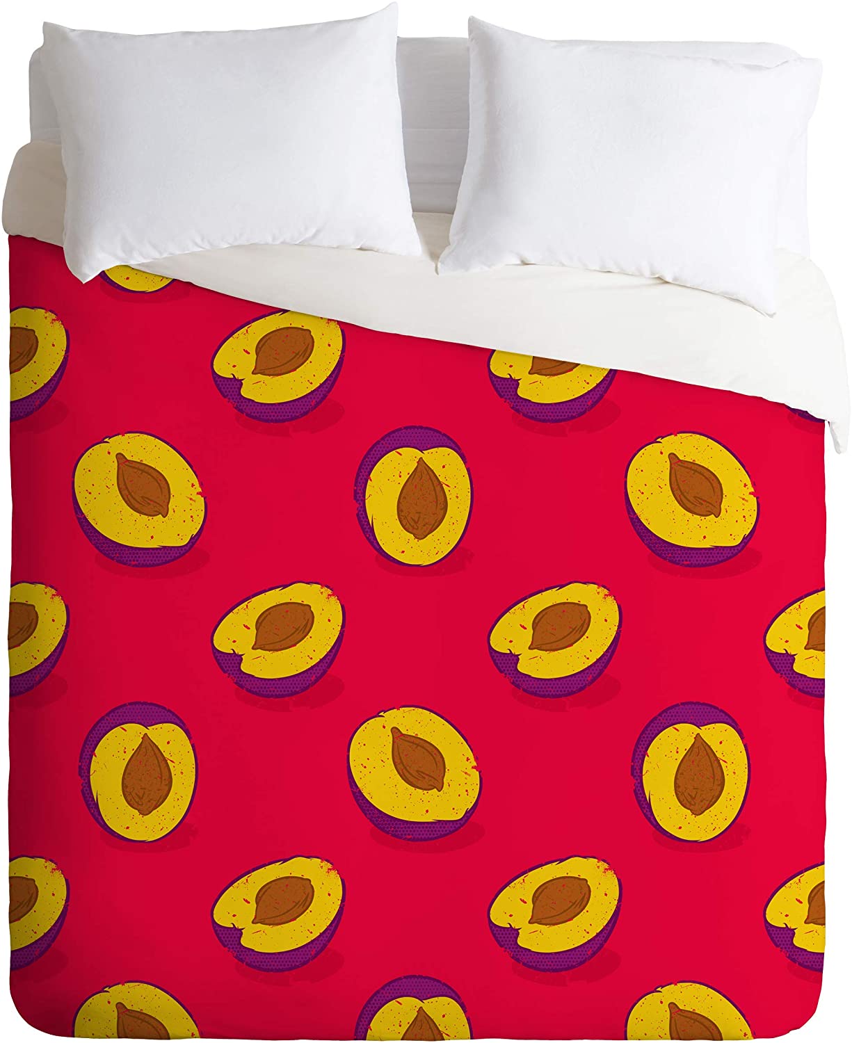 Price:$179.00 66294-dvqsek Evgenia Chuvardina Plum Duvet Set with Pillowcase(s), King, Red : Home & Kitchen