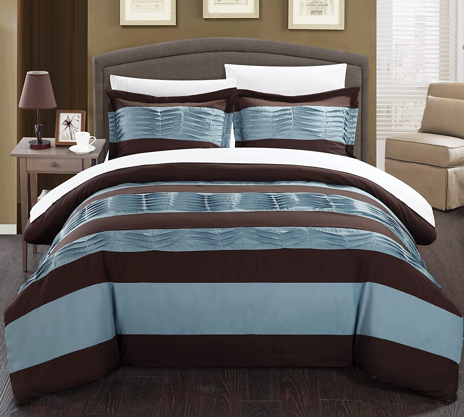 Price:$41.23 Home 3-Piece Park Lane Duvet Set, King, Blue : Home & Kitchen