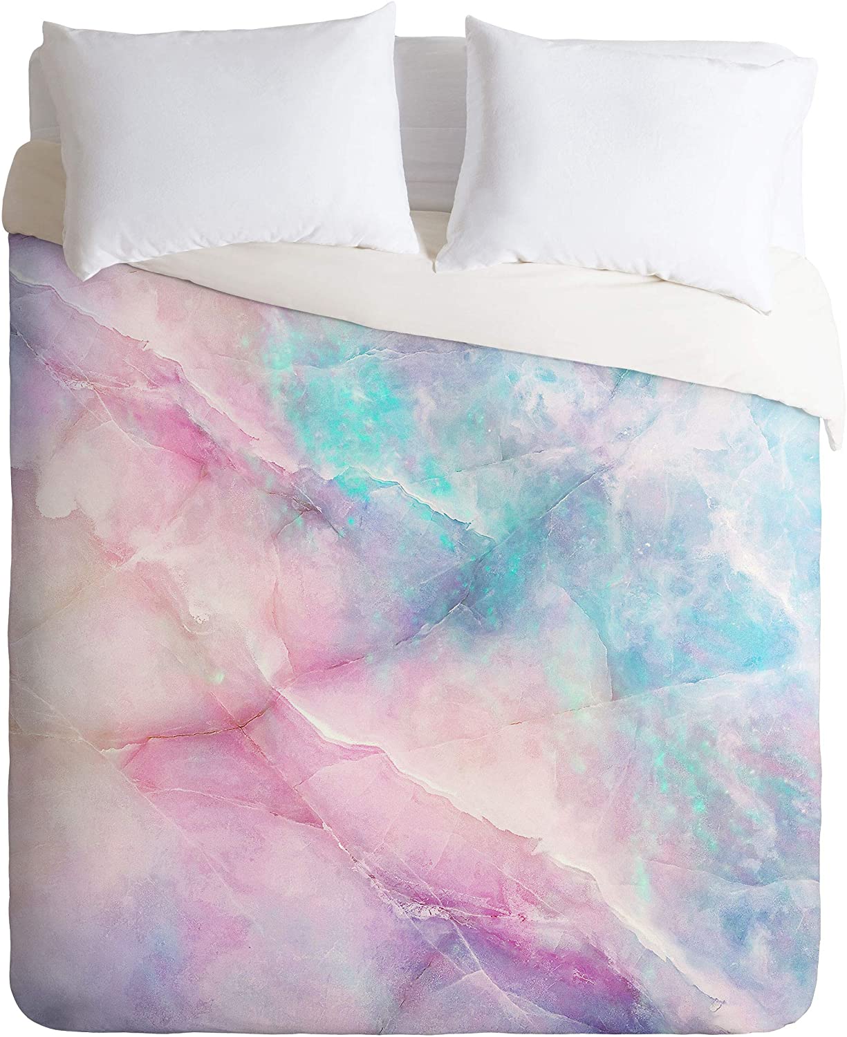Price:$179.00 Emanuela Carratoni Iridescent Marble Duvet Cover Set, 104" x 88", Pillowcases: 40" x 20”, Multi : Home & Kitchen