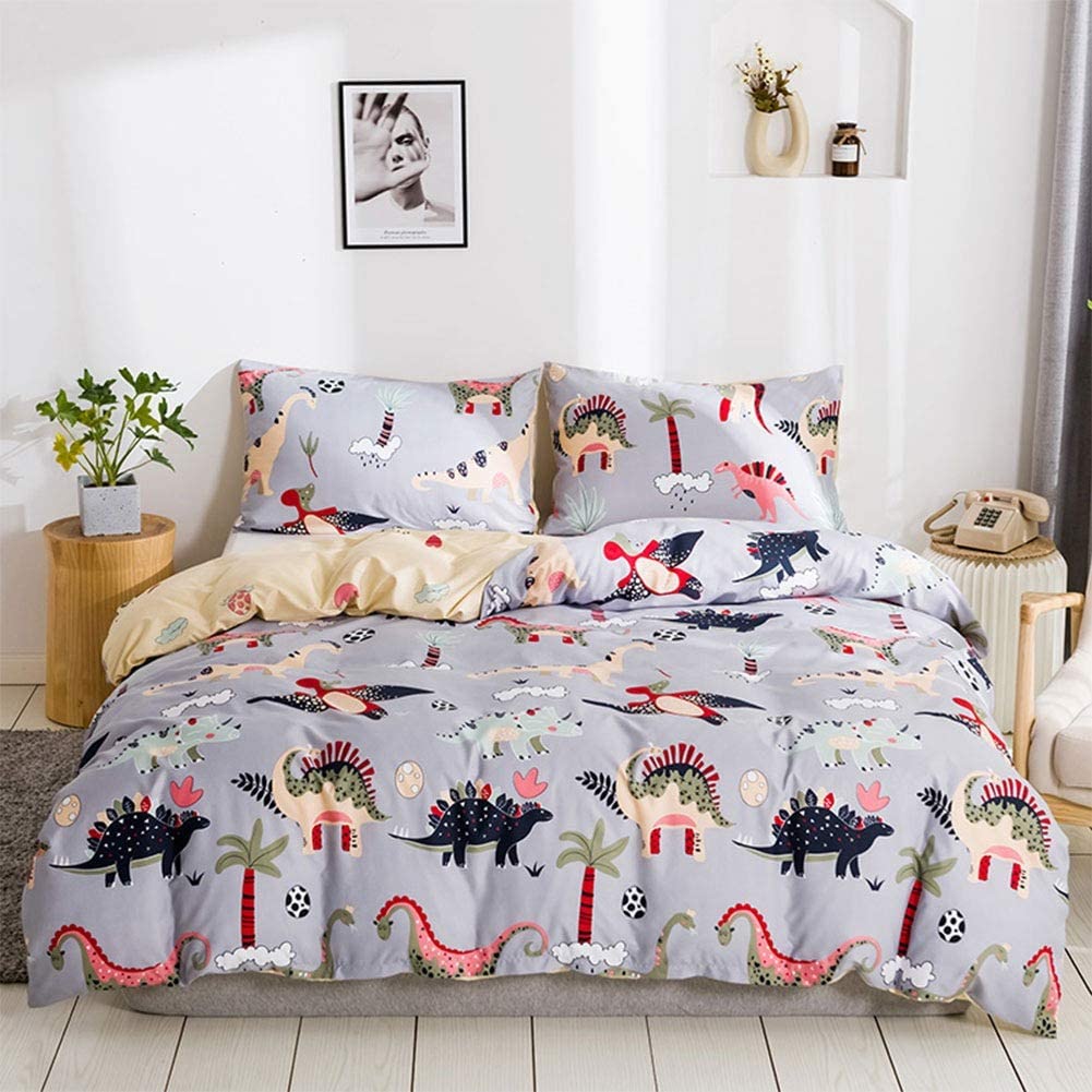 Price:$28.99 Duvet Cover Set for Kids Teens Jungle Animals Pattern Boys Girls Wildlife Style Comforter Cover Bedding Set Cute Cartoon Print Bedroom Decor 2Pcs Bedclothes Twin Size,Ultra Soft : Home & Kitchen