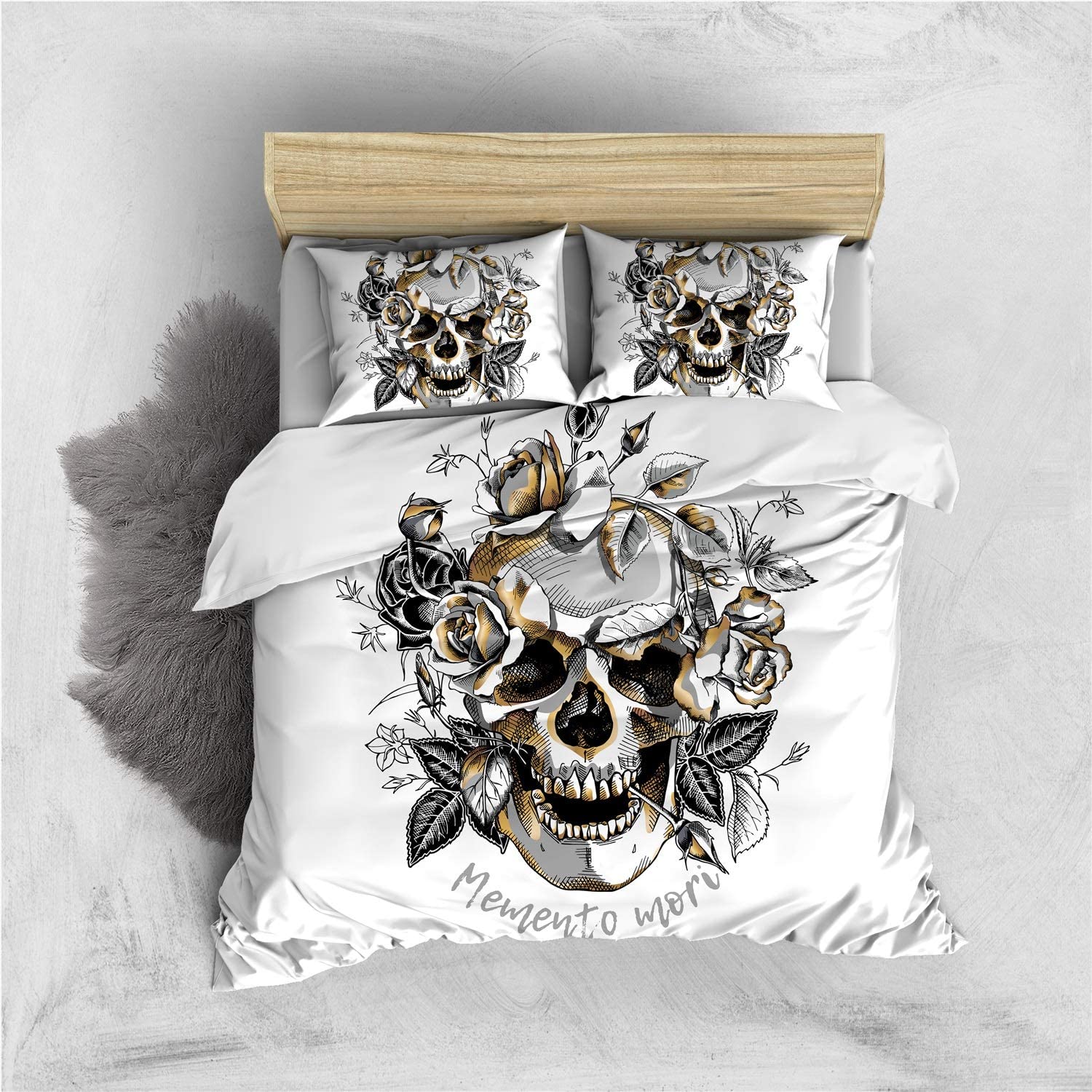 Price:$40.98 Bedding Skull Children Duvet Cover Sets Bedding Set Bedroom Decor (US Size) ( Color : Style3 , Size : USTwin172x218cm ) : Home & Kitchen