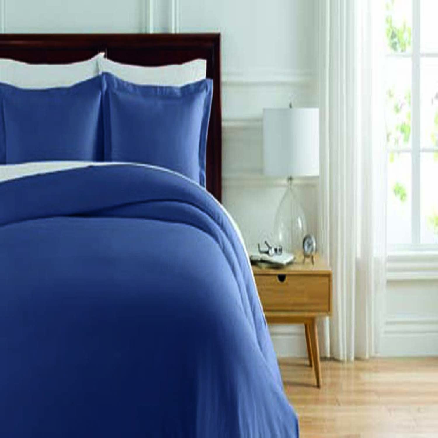 Price:$149.99 New York Home Lafayette 3-Piece Duvet Set, Full/Queen, Indigo : Home & Kitchen