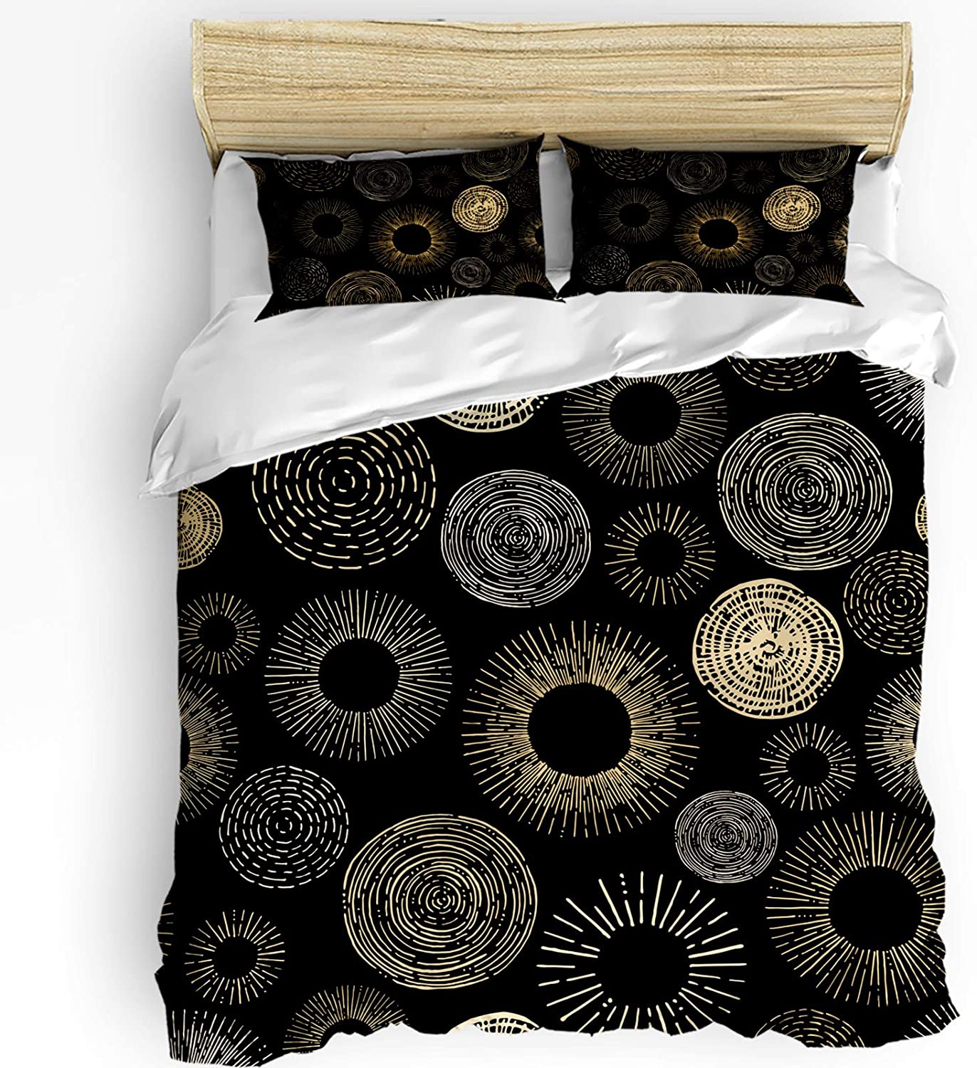 Price:$44.99 buy store Twin Size 3 Pcs Duvet Cover Sets Circle Shining Firework 1 Bedspread 2 Pillow Cases, Geometric Texture Lightweight Comforter Cover Set Bedding Decoration for Kids Childrens Adults : Home & Kitchen