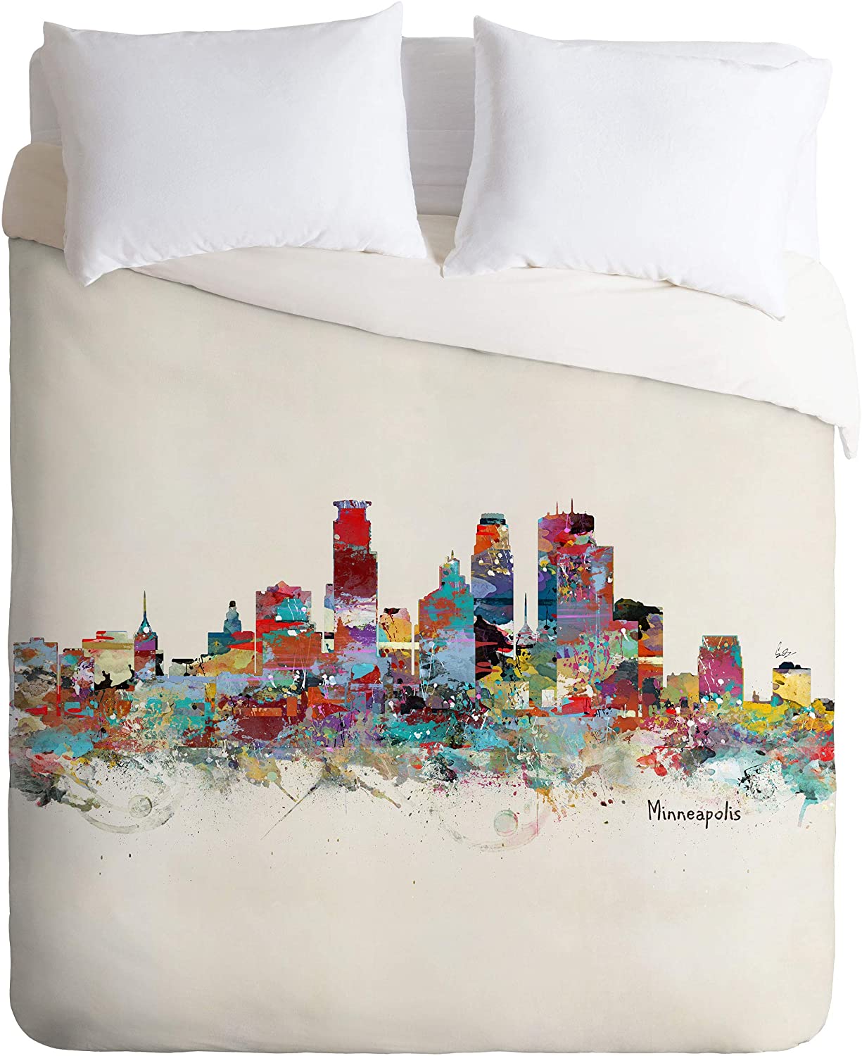 Price:$125.78 Bri Buckley Minneapolis Minnesota Duvet Set with Pillowcase(s), Twin, Multi : Everything Else
