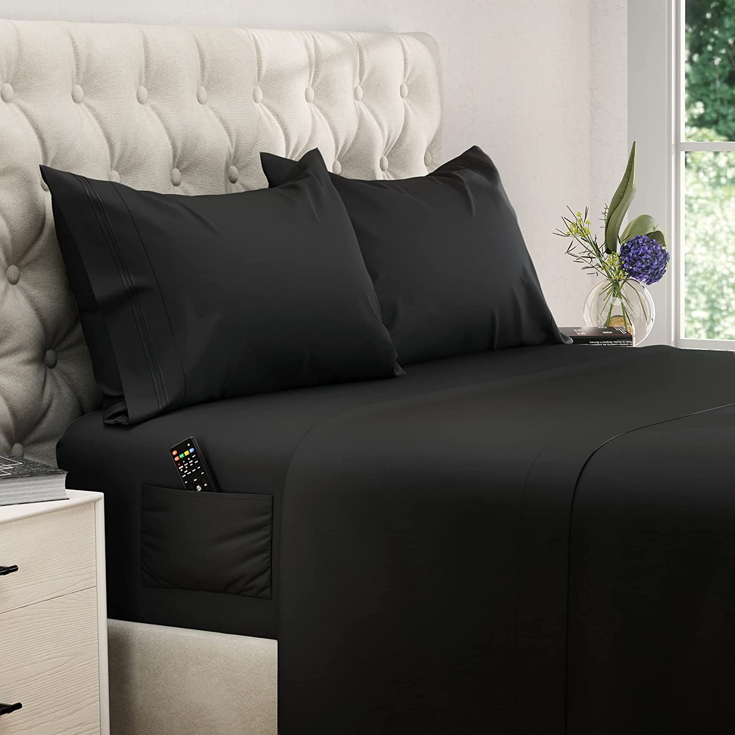 Price:$24.99 XL Sheets 4pcs XL Sheet Set XL Fitted Sheet Extra Long Sheets XL Fitted Sheet Extra Long Sheet Set XL Bedding XL Fitted Sheets XL Sheets Black : Home & Kitchen