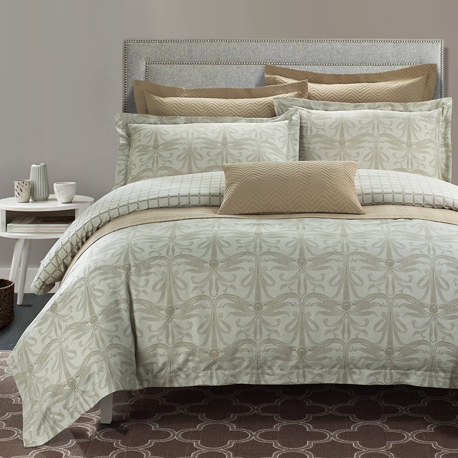 Price:$64.14 HOME Regency 100% Cotton 7pc Duvet Cover Set Queen : Home & Kitchen