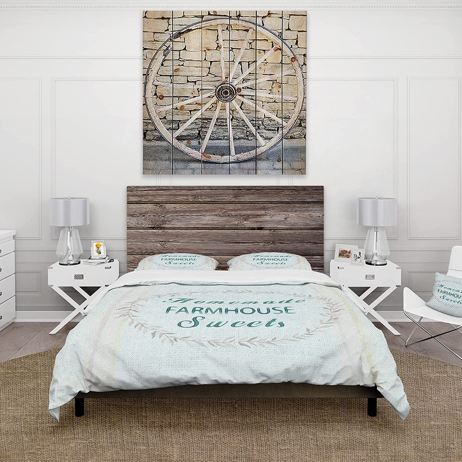 Price:$85.79 'Farmhouse Florals X' Farmhouse Duvet Cover Set : Home & Kitchen