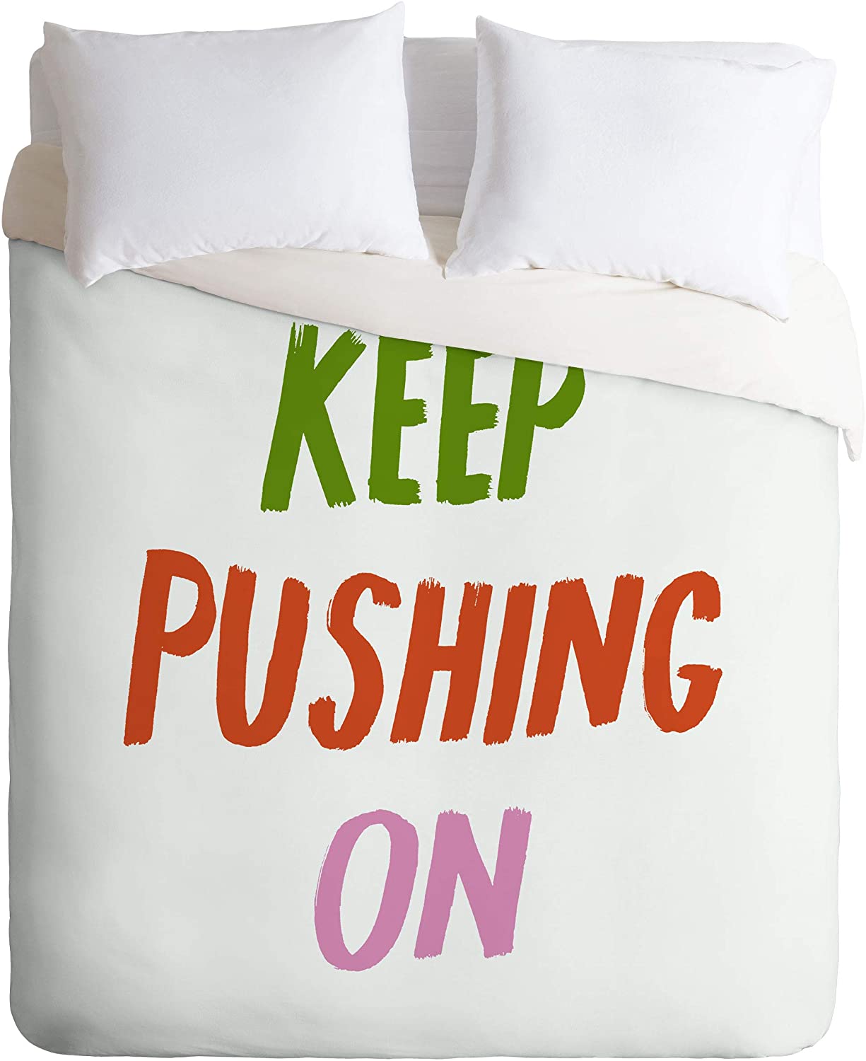 Price:$179.00 72577-dvqsek Julia Walck Keep Pushing On Duvet Set with Pillowcase(s), King, Multi : Home & Kitchen