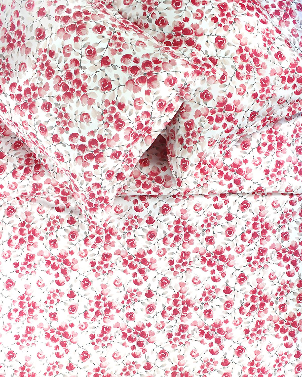 Price:$76.67 Home 400TC Series Poppy Duvet Set, Twin, RED : Everything Else
