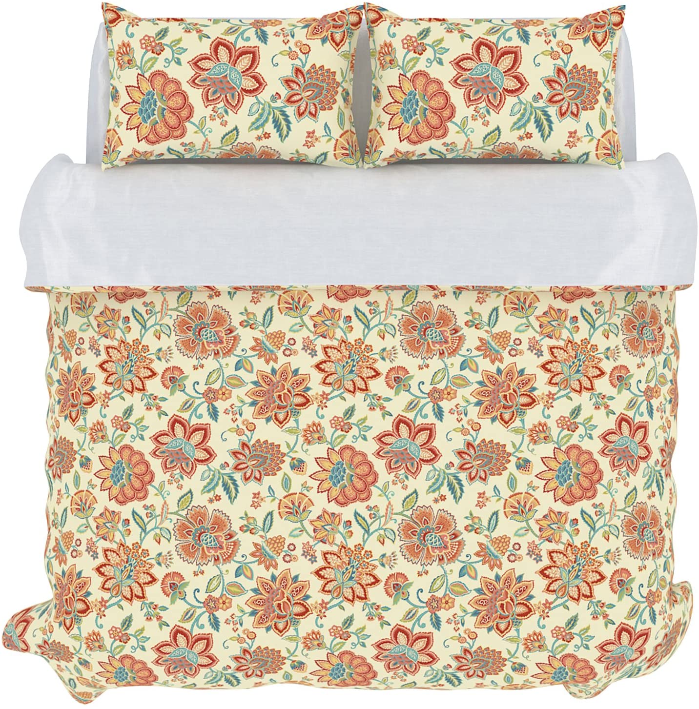 Price:$154.68 Home Products Colorfly Bella 210 Thread Count Duvet Cover Set, King, Melon : Home & Kitchen