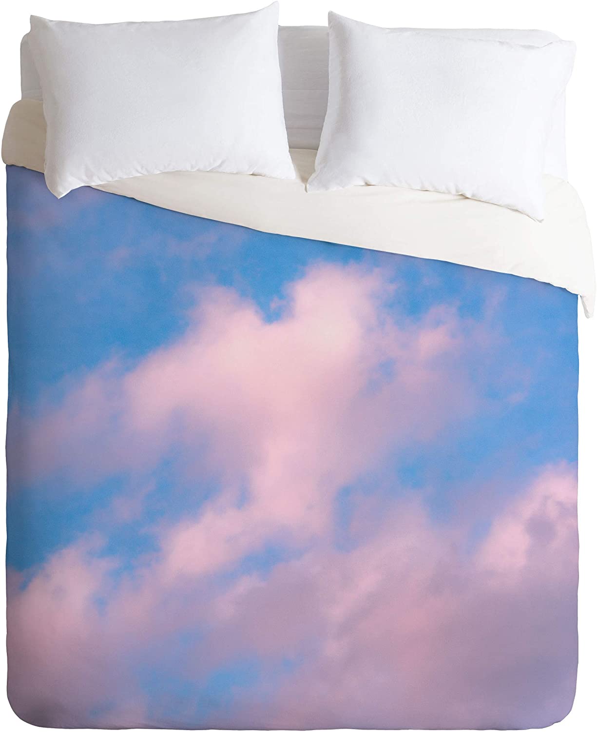 Price:$129.00 70436-dvwset Nature Magik Cotton Candy Clouds Pink Duvet Set with Pillowcase(s), Twin/XL, Pink : Home & Kitchen