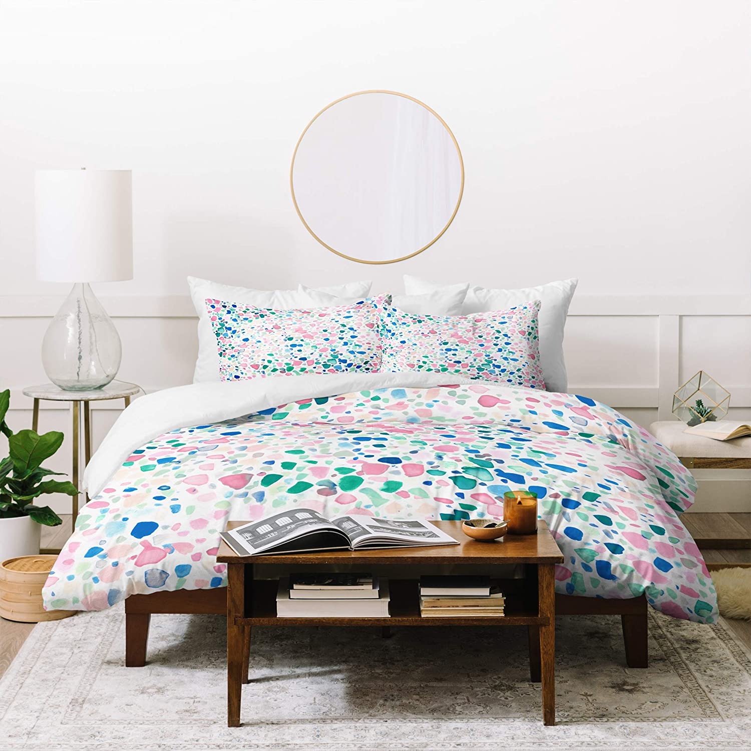 Price:$132.54 Designs Jacqueline Moldonado Magic Terrazzo Pink Duvet Set with Pillow Sham, Twin, Multi : Everything Else