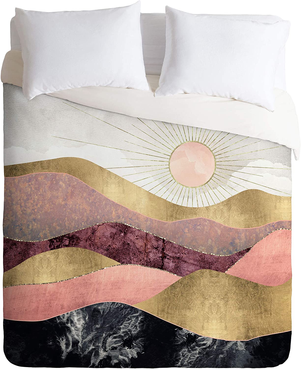 Price:$143.90 SpaceFrogDesigns Blush Sun Duvet Set with Pillowcase(s), Queen/Full, Pink : Everything Else