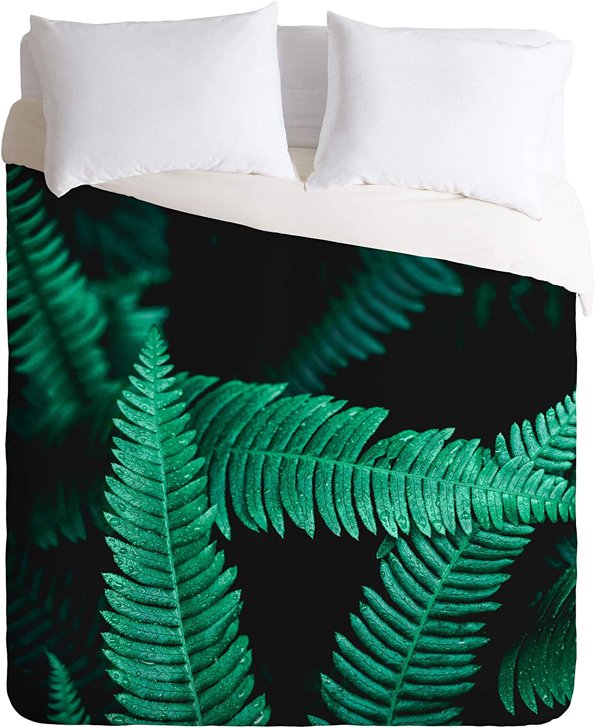 Price:$179.00 70445-dvqsek Nature Magik Green Forest Ferns Duvet Set with Pillowcase(s), King, Green : Home & Kitchen