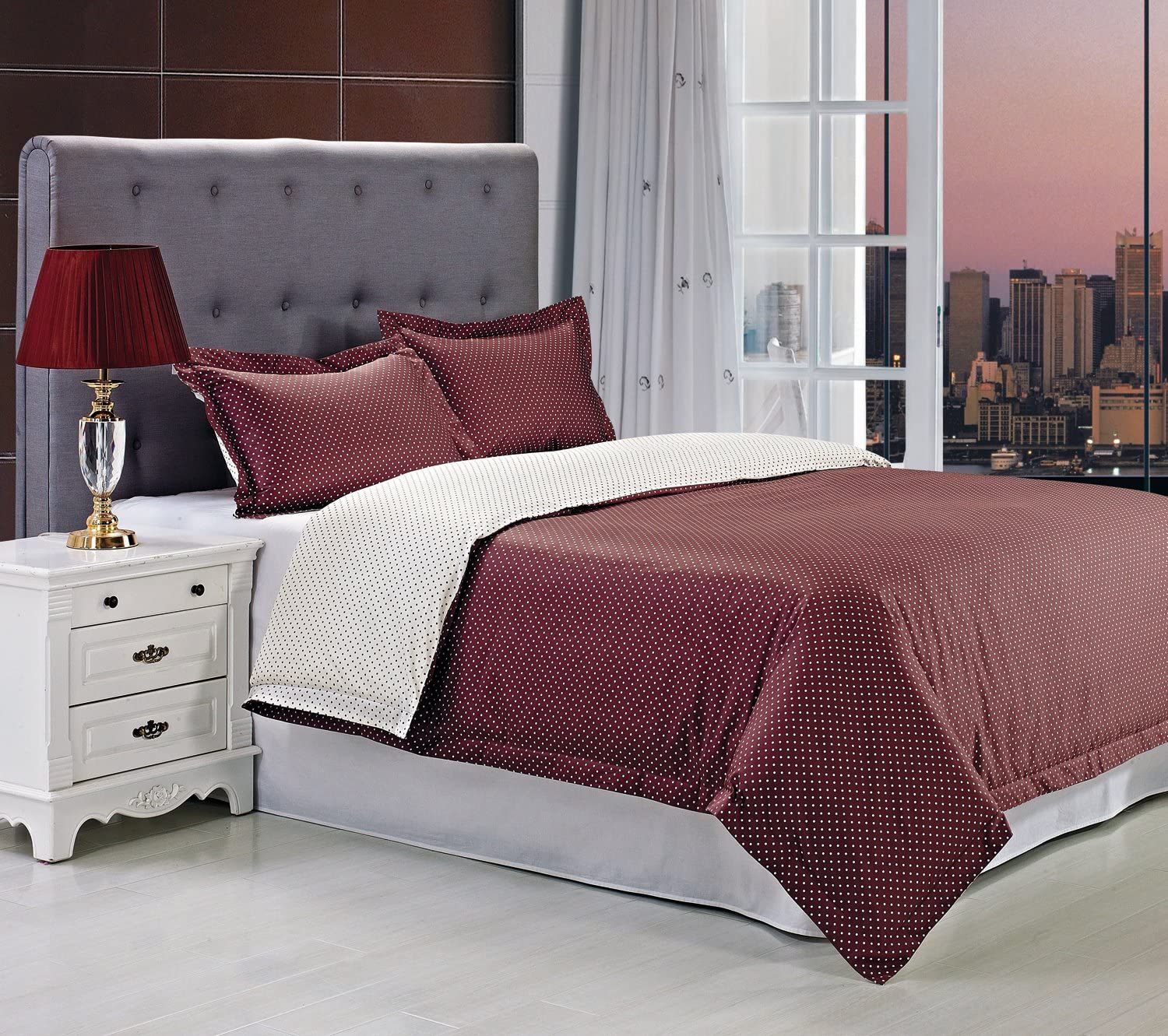 Price:$83.99 Campbell Duvet Cover Set, Single-Ply Authentic 300 Thread Count, Full/Queen : Home & Kitchen