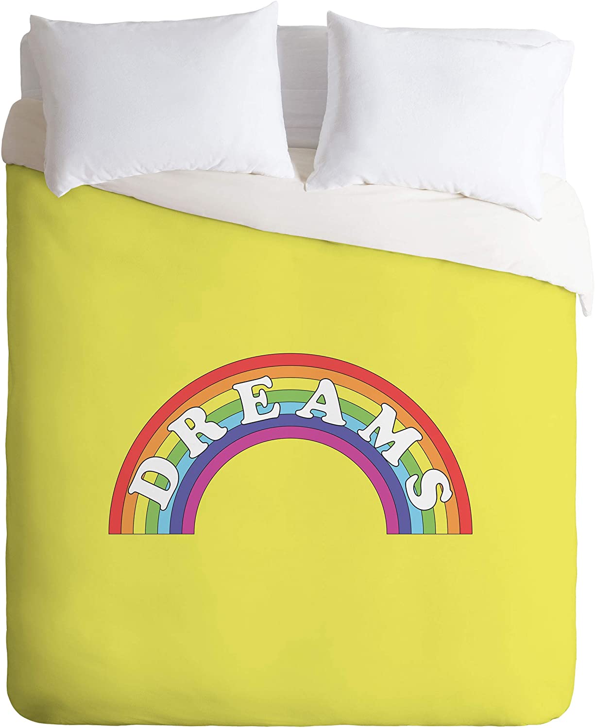 Price:$129.00 70314-dvwset Julia Walck Dreaming of Rainbows Duvet Set with Pillowcase(s), Twin/XL, Yellow : Home & Kitchen
