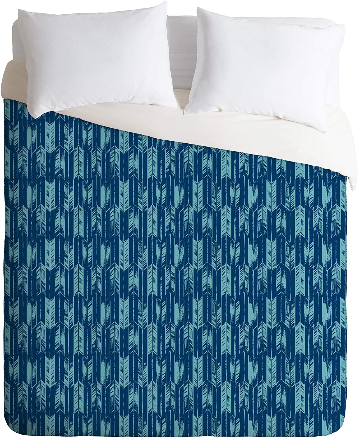 Price:$179.00 15774-dvqsek Pattern State Arrow Indigo Duvet Set with Pillowcase(s), King, Blue : Home & Kitchen